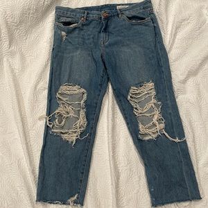 Cut-off and ripped jeans. Great quality and condition. Purchased at Nordstrom.